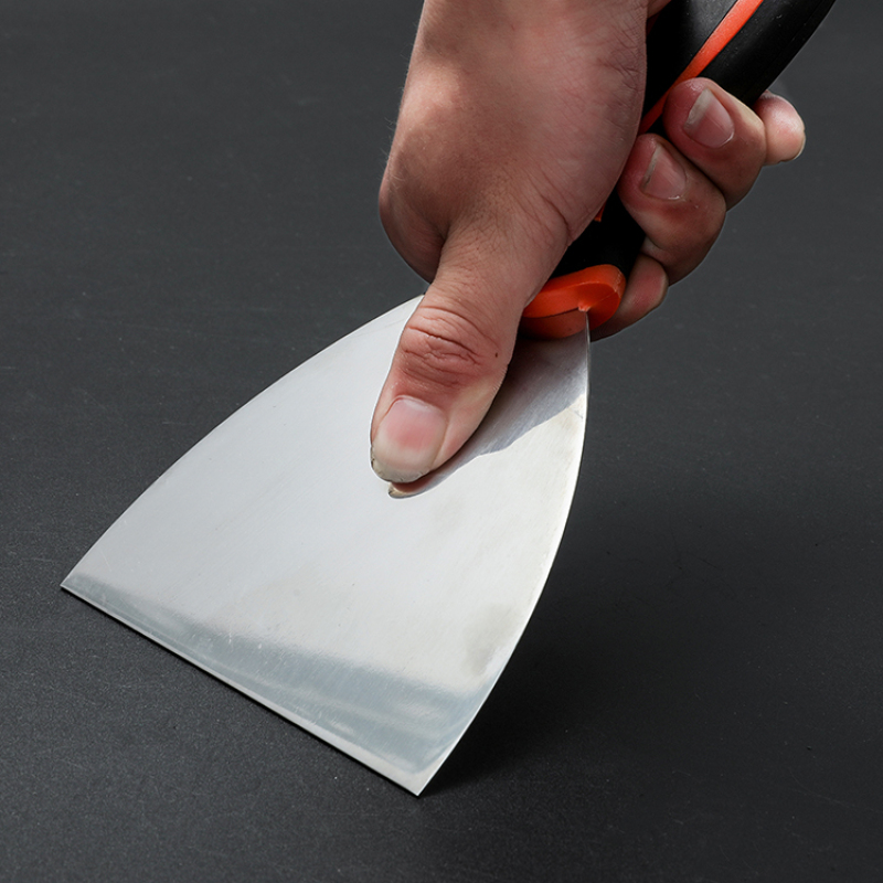 2" 3" 4" 5" 6" Rubber Handle Stainless Steel Metal Spatula Set Flexible Putty Knife Spatula Knives