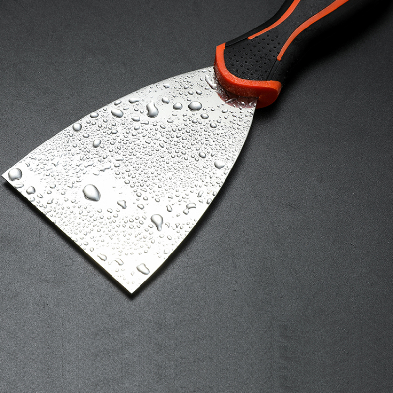 2" 3" 4" 5" 6" Rubber Handle Stainless Steel Metal Spatula Set Flexible Putty Knife Spatula Knives