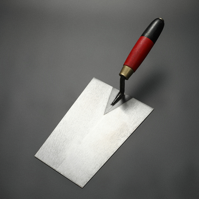 Wooden Handle Round High Carbon Hardened Tempered Cold Rolled Steel Pointing Masonry Bricklaying Trowel