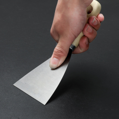 Wooden Handle Carbon Steel Stainless Steel Putty Knives Scrapers