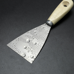 Wooden Handle Carbon Steel Stainless Steel Putty Knives Scrapers