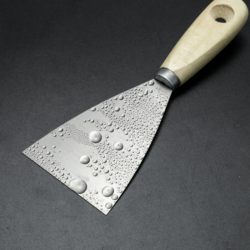Wooden Handle Carbon Steel Stainless Steel Putty Knives Scrapers