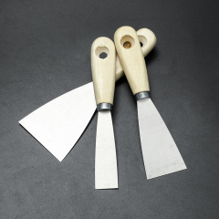 Wooden Handle Carbon Steel Stainless Steel Putty Knives Scrapers