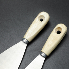 Wooden Handle Carbon Steel Stainless Steel Putty Knives Scrapers