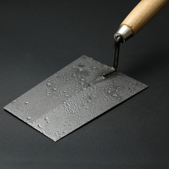 Narrow Bucket Stainless Steel Brick Trowel Rubber Handle Square Tip Bricklaying Trowel