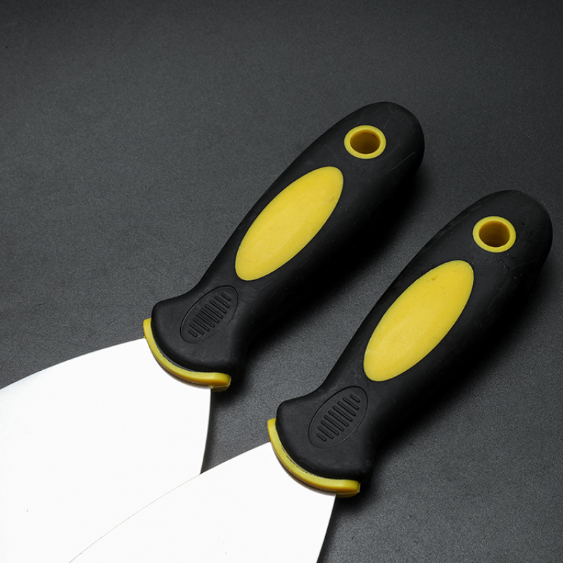 Mirror Surface Polished Stainless Steel Paint Scraper Rubber Handle Putty Knife