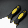 Mirror Surface Polished Stainless Steel Paint Scraper Rubber Handle Putty Knife