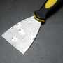 Mirror Surface Polished Stainless Steel Paint Scraper Rubber Handle Putty Knife