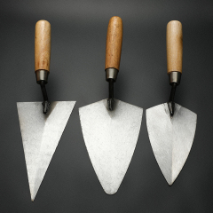 TPR Handle Pointing Trowel Carbon Steel Wooden Handle Bricklaying Trowel