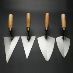 TPR Handle Pointing Trowel Carbon Steel Wooden Handle Bricklaying Trowel