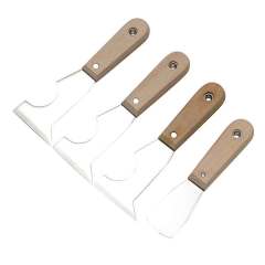 Wooden Handle Stainless Steel Paint Scraper Taping knife Multifunctional Putty Knife Scraper