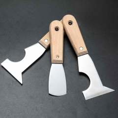 Wooden Handle Stainless Steel Paint Scraper Taping knife Multifunctional Putty Knife Scraper
