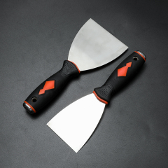 Plastic Handle Flexible Blade Carbon Steel Mirror Polished Putty Knife Spatula