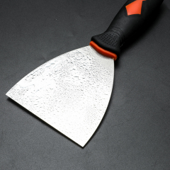 Plastic Handle Flexible Blade Carbon Steel Mirror Polished Putty Knife Spatula