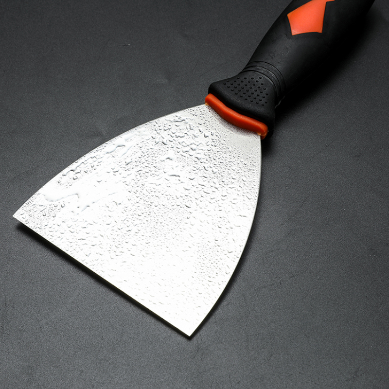 Plastic Handle Flexible Blade Carbon Steel Mirror Polished Putty Knife Spatula