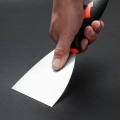 Plastic Handle Flexible Blade Carbon Steel Mirror Polished Putty Knife Spatula