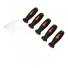 Plastic Handle Flexible Blade Carbon Steel Mirror Polished Putty Knife Spatula