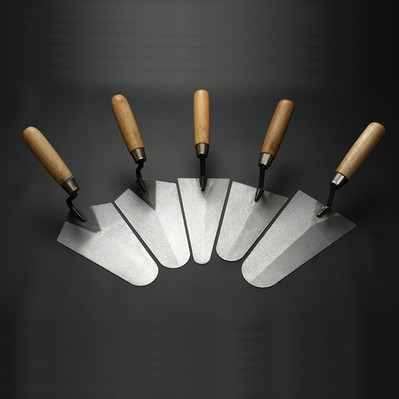 Wooden Handle Carbon Steel Blade Concrete Mortar Float Patching Finishing Masonry Bricklaying Trowel