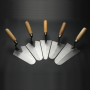 Wooden Handle Carbon Steel Blade Concrete Mortar Float Patching Finishing Masonry Bricklaying Trowel
