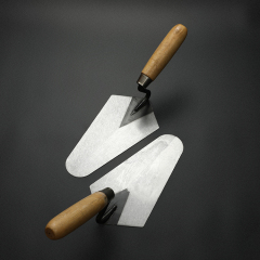 Wooden Handle Carbon Steel Blade Concrete Mortar Float Patching Finishing Masonry Bricklaying Trowel