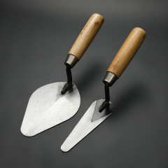 Wooden Handle Narrow Carbon Steel Blade Concrete Mortar Float Patching Finishing Masonry Bricklaying Trowel