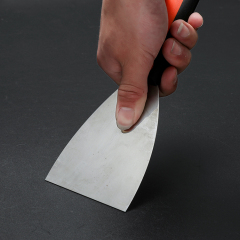 Stainless Steel Dough Scraper with Rubber Handle Carbon Steel Paint Scraper