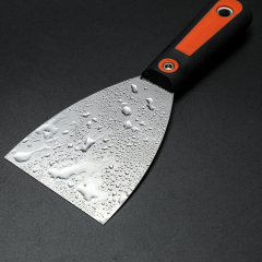 Stainless Steel Dough Scraper with Rubber Handle Carbon Steel Paint Scraper