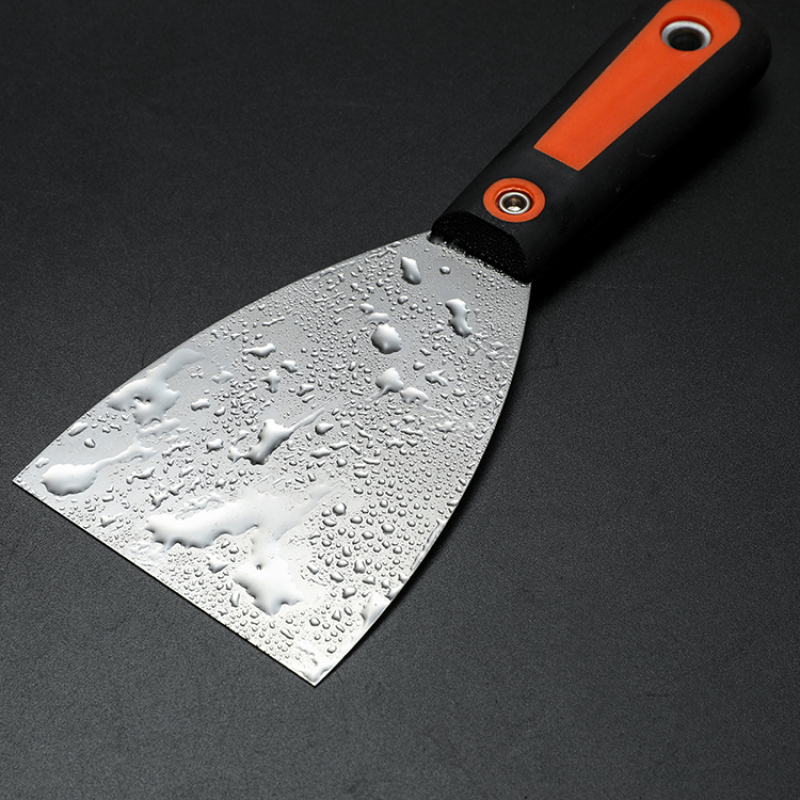 Stainless Steel Dough Scraper with Rubber Handle Carbon Steel Paint Scraper