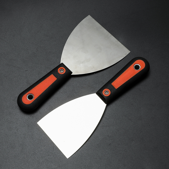 Stainless Steel Dough Scraper with Rubber Handle Carbon Steel Paint Scraper