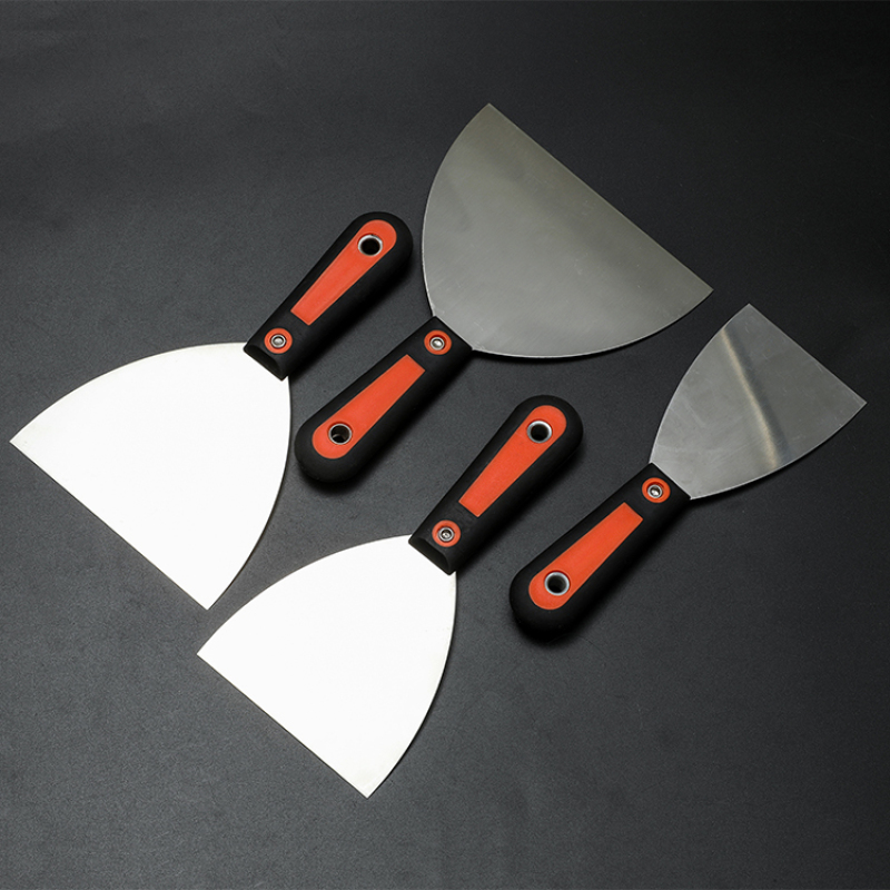 Stainless Steel Dough Scraper with Rubber Handle Carbon Steel Paint Scraper