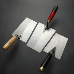 Wooden Handle High Carbon Steel Float Trowel Square End Bucket Hardened and Tempered Steel Bricklaying Trowel