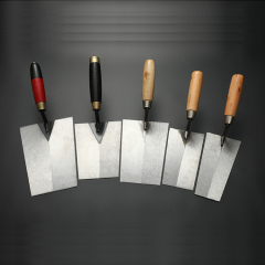Wooden Handle High Carbon Steel Float Trowel Square End Bucket Hardened and Tempered Steel Bricklaying Trowel