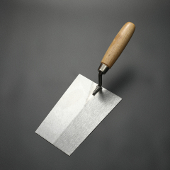Wooden Handle High Carbon Steel Float Trowel Square End Bucket Hardened and Tempered Steel Bricklaying Trowel