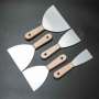 Poignée en bois 3 pouces en acier au carbone Soft Grip Heavy Duty Bent Mastic Couteau Grattoir