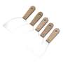 Poignée en bois 3 pouces en acier au carbone Soft Grip Heavy Duty Bent Mastic Couteau Grattoir
