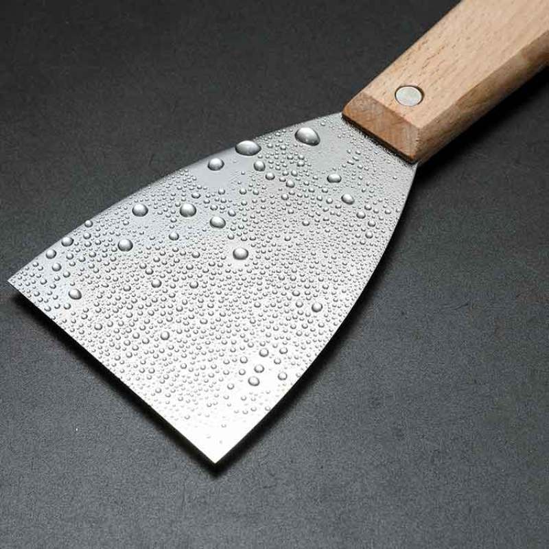 Poignée en bois 3 pouces en acier au carbone Soft Grip Heavy Duty Bent Mastic Couteau Grattoir
