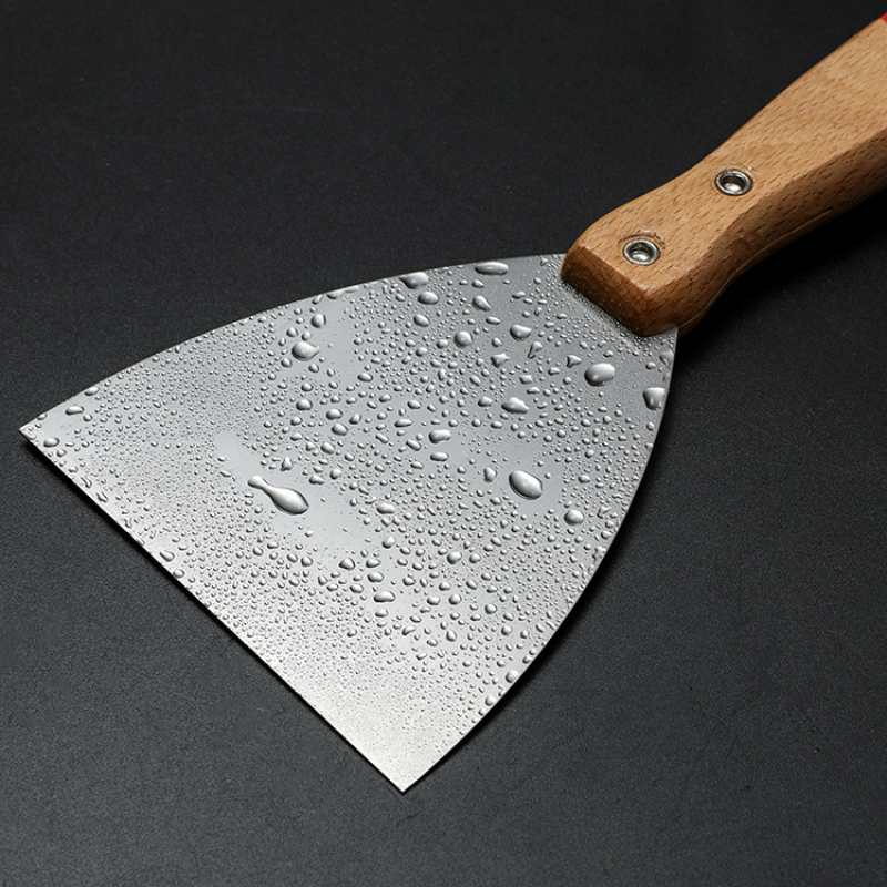Amazon Hot Sale Wooden Handle Carbon Steel Putty Knife Czech Beech Handle Stainless Steel Scraper