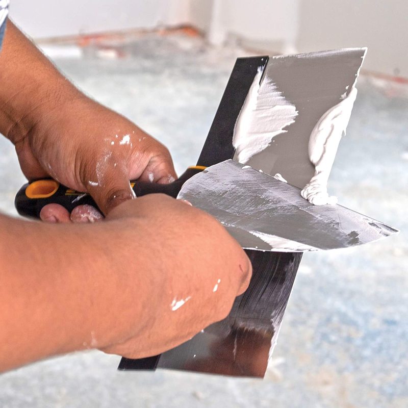 Outils de Construction couteau à mastic pour cloisons sèches acier inoxydable miroir poli lame remplissage plâtre décorer Flexible taraudage grattoir