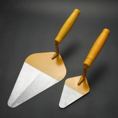 Wooden Handle Round High Carbon Hardened Tempered Steel Pointing Masonry Bricklaying Trowel