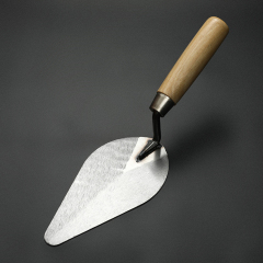 Wooden Handle Round High Carbon Hardened Tempered Steel Pointing Masonry Bricklaying Trowel