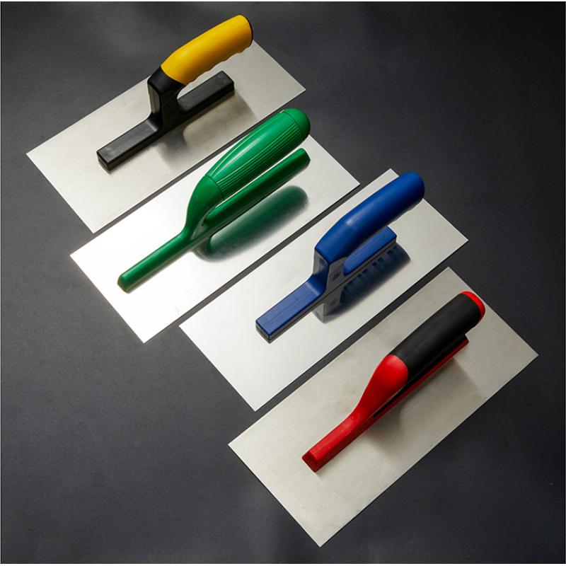 Carbon Steel Flat Finishing Drywall Trowel Trapezoid Shaped Stainless Steel Blade Plaster Trowel