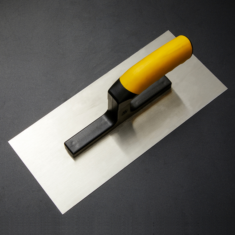 Carbon Steel Flat Finishing Drywall Trowel Trapezoid Shaped Stainless Steel Blade Plaster Trowel