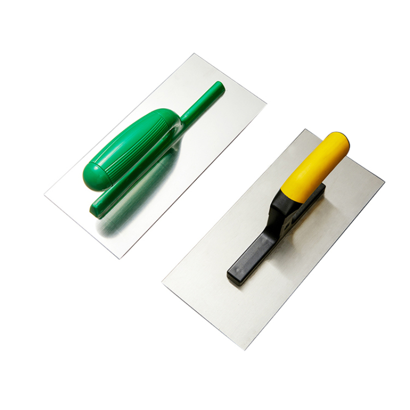 Carbon Steel Flat Finishing Drywall Trowel Trapezoid Shaped Stainless Steel Blade Plaster Trowel