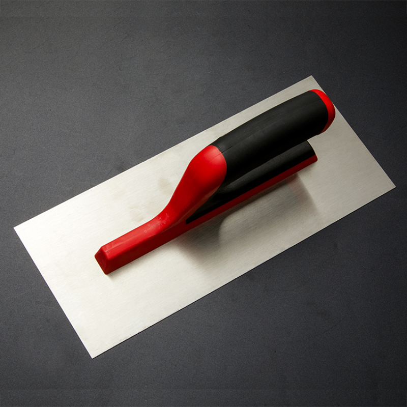 Carbon Steel Flat Finishing Drywall Trowel Trapezoid Shaped Stainless Steel Blade Plaster Trowel