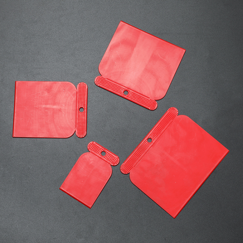 Lot de 4 grattoirs à mastic en plastique ABS rouge