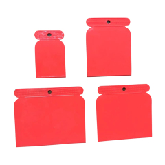 4 pcs Set Red Plastic ABS Putty Knife Scraper