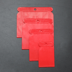 4 pcs Set Red Plastic ABS Putty Knife Scraper