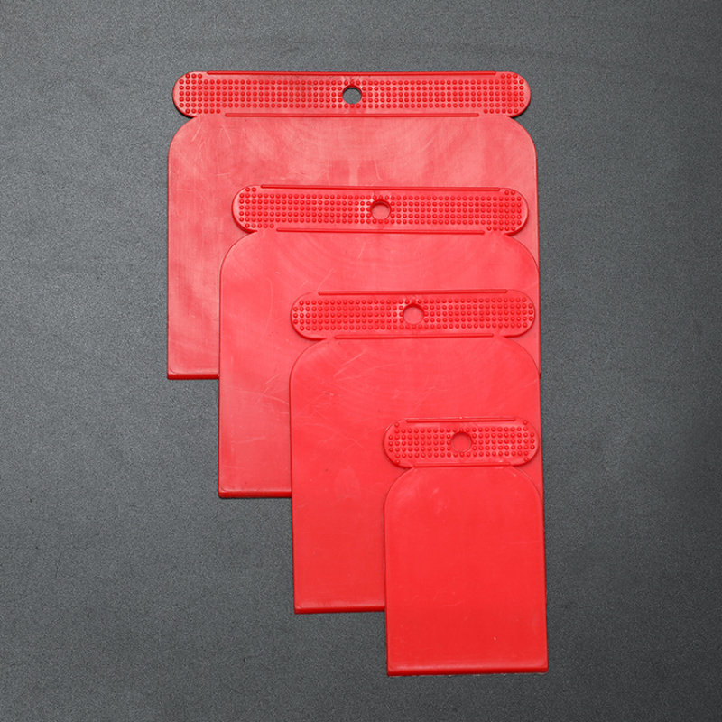 Lot de 4 grattoirs à mastic en plastique ABS rouge