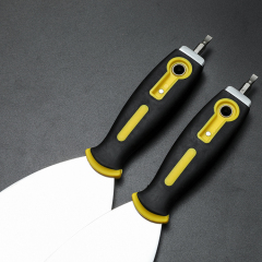 Mirror Surface Polished 420 Stainless Steel Flexible Blade Non-slip Handle Putty Knife with Screwdriver End