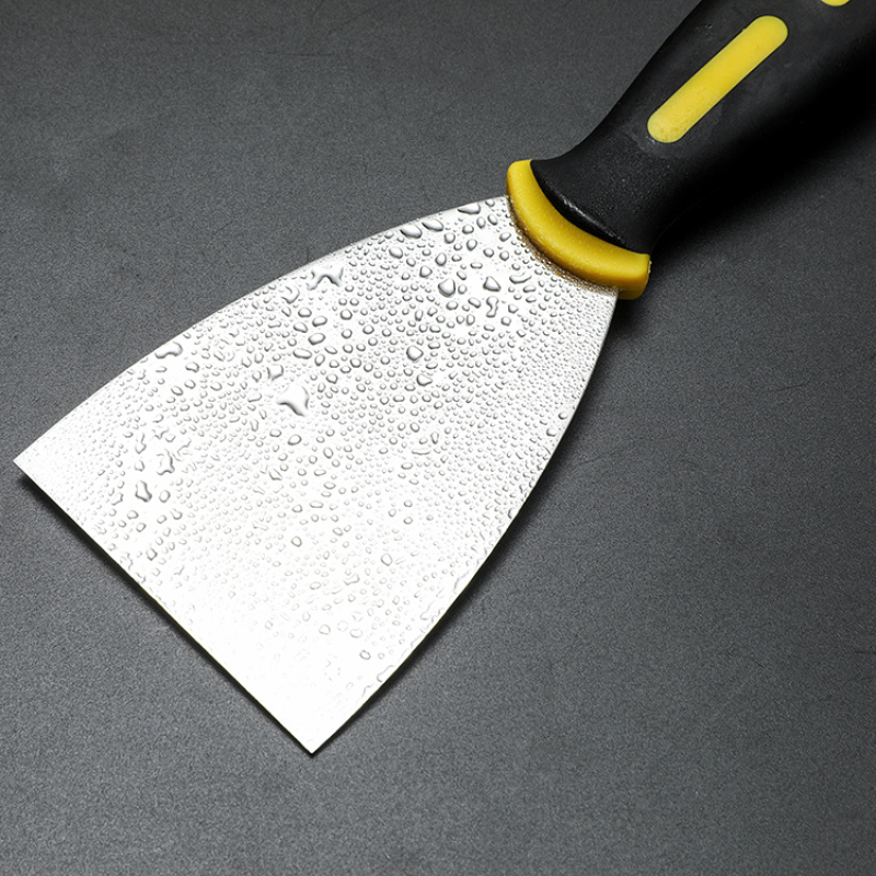 Mirror Surface Polished 420 Stainless Steel Flexible Blade Non-slip Handle Putty Knife with Screwdriver End